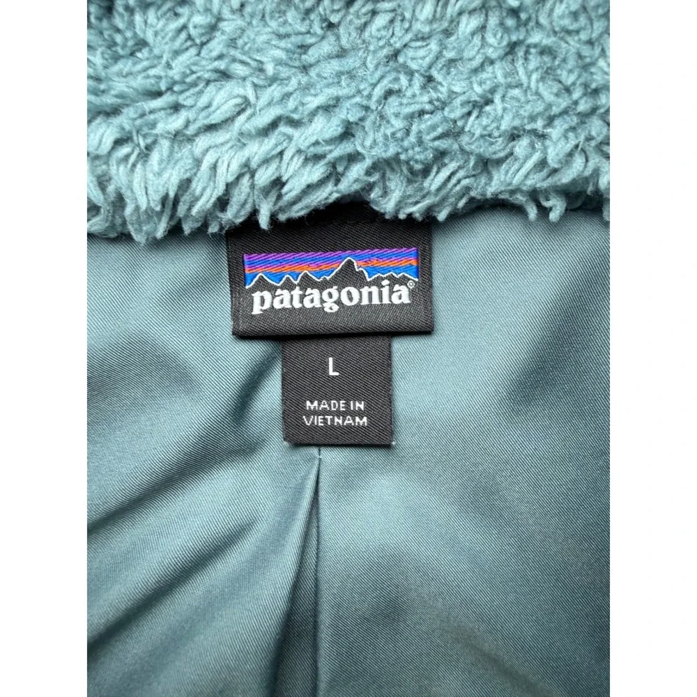 Patagonia Los Gatos Fleece Full Zip Vest Women Large Teal Blue - Picture 2 of 7